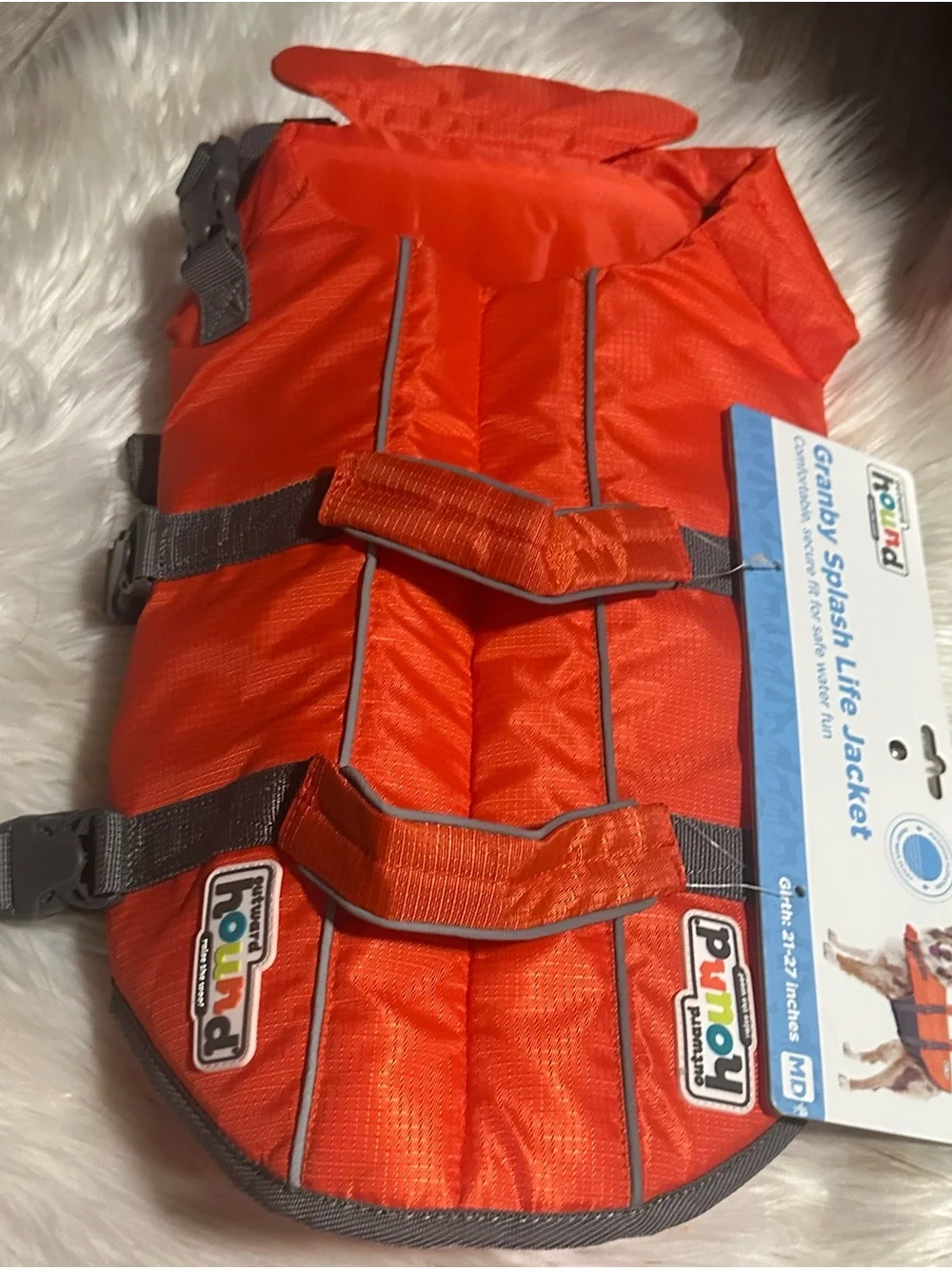 Granby Splash Life Jacket for Small Pets - Bright Orange